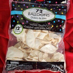 Amscan 12” White 72ct Helium Quality Party Celebration Wedding Reception Balloon